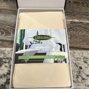 Cariloha standard size Ivory pillow case set